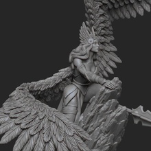 Valkyrie masaüstü heykelcik minyatürler kanatlar rakamlar melek Norse tanrılar Gorl 3d print model - Mito3D