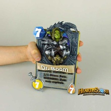 dr boom card hearthstone fan art game goblin blizzard sorcery drboom frogging hearthstone3d 3d print model - Mito3D