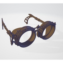 Steampunk óculos tinkercad 3d print model - Mito3D