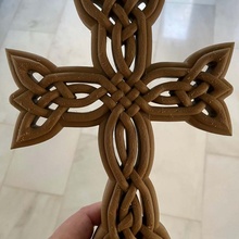 ornate wood cross celtic 3d print model - Mito3D