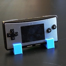 game boy micro display stand nintendo kit gameboy gb gbm 3d print model - Mito3D