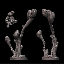 cratère baie 3 fantaisie plante table jeu miniatures arbre scifi plantes minis flore 28mm 32mm 3d print model - Mito3D
