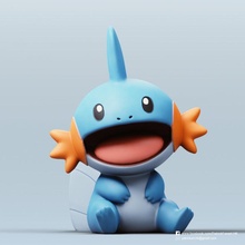 mudkip pokemon pokemon mudkip 3d print model - Mito3D
