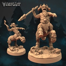 pre-supported centaurs 2 poses rpg miniatures tabletop 40k dragons dungeons warhammer miniature centaur d&d dnd pathfinder presupported supported pre 3d print model - Mito3D