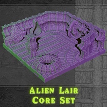 alien lair - core set tabletop modular terrain predator zerg dungeon tiles bugs xenomorph tileset ripley xeno dragonbite dragonlock tyranid dungeonlock carapace 3d print model - Mito3D