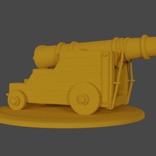 cannon gun pirate ship terrain weapon naval 3d print model - Mito3D