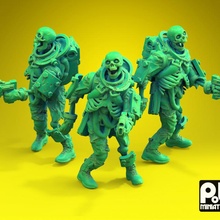 space zombie 02 tabletop horror monster 3d print model - Mito3D