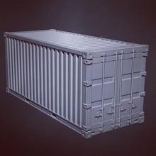 shipping container tabletop model train cargo crate ngauge 3d print model - Mito3D