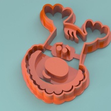 Navidad Galleta cortador reno jardín cocina galletas Descarga gratis 3d print model - Mito3D