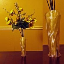 twisted rose vase & garden 3d print model - Mito3D