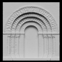 portail église saint pierre d'aulnay analyse calcul France scantheworld archtecture 3d print model - Mito3D