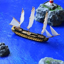 navire bucentaure tonnant classe bataille jeu guerre Trafalgar naval feu âge voiles gloire navale noirs 3d print model - Mito3D