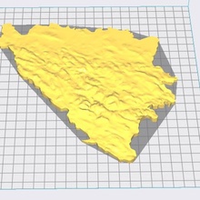 3d map bosnia herzegovina 3d print model - Mito3D