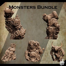 apoyo gratis gigante monstruos haz mesa criatura monstruo juego rol rpg grande mal aventuras elemental Minotauro ogro oni 3d print model - Mito3D