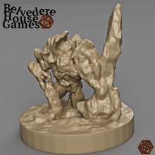 stone golem rpg support-free wargaming supportless tabletop elemental 28mm dnd nosupports pathfinder 32mm frostgrave tabletopgaming dnd5e tabletopmini 3d print model - Mito3D