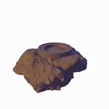 fort île table terrain jeu guerre feu bataille navale 3d print model - Mito3D