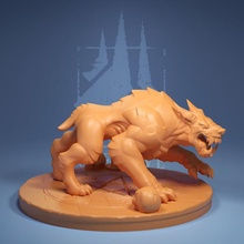 savage hellhounds tabletop demon dog hell wargaming dungeon dnd tabletopgaming 5e hellhound k9 3d print model - Mito3D