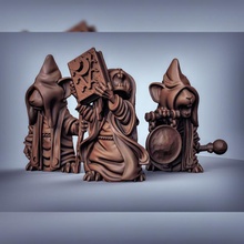 mousle cultist command pre supports toys & games mouse dungeonsanddragons dnd pathfinder tabletopgames anthropomorphic mousefolk humblewood burrowsandbadgers 3d print model - Mito3D