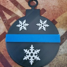 blu Natale albero ornamenti ornamento polizia 3d print model - Mito3D