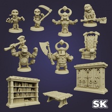arcadian hq - wave toys & games fantasy mummy table undead warrior mage monsters throne dungeon chaos library quest arcadia cupboard heroquest skelleton zombi 3d print model - Mito3D