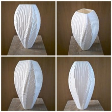 waterfall vase & garden decoration water white contemporary 3d print model - Mito3D