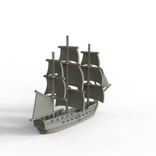 Alfred hms rechange pièces navire guerres jeu guerre bataille navale naval feu ageofsail barbarywars 3d print model - Mito3D
