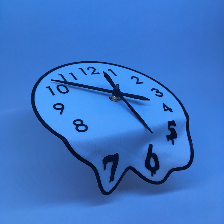 pleurs Dali l'horloge soutien art temps regarder 3D print model - Mito3D
