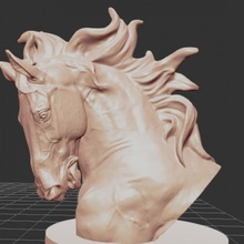 horse bust statue horsebuststatue 3d print model - Mito3D