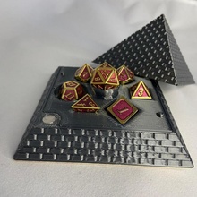pyramid dice box tabletop display d&d dnd pathfinder displaycase dicebox dicetray 3d print model - Mito3D