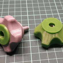 bouton vis noisettes m8 manipuler serrer oreilles 3d print model - Mito3D