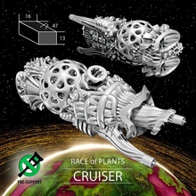 cruiser plants race toys & games miniatures sci-fi space spaceship 3dprint boardgames tabletop spacecraft board stellar ti4 arborek 3d print model - Mito3D