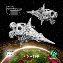 fighter plants race toys & games miniatures sci-fi space spaceship 3dprint boardgames tabletop spacecraft board stellar ti4 arborek 3d print model - Mito3D