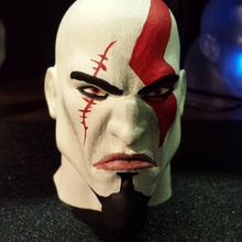 kratos tête dieu guerre fan art 3d print model - Mito3D
