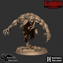 blutverschmiert Barghast Spielzeuge Spiele Fantasie Riese Grusel Monster Wargaming Kriegshammer Krieger scifi dnd Ghul Pfadfinder Tabletopgaming ttrpg eldritch Battleyakminiaturen 3d print model - Mito3D