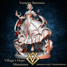 vampiro baronesa juguetes juegos murciélago fantasía miniaturas monstruo rpg mujer miniatura minis dnd ttrpg trpg 3d print model - Mito3D