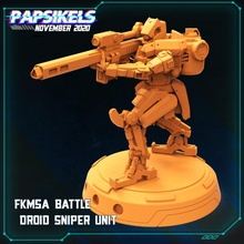 fukimasa battle droid sniper unit toys & games modular robot wargaming drone wars bot 3d print model - Mito3D