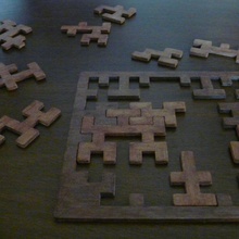 fractal puzzle - hilbert curve toys & games mathematics tiling 3d print model - Mito3D