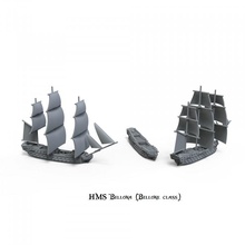 hms bellona bellone class spare parts ship wars wargame battle master commander patrick o'brian's sails naval age sail 3d print model - Mito3D