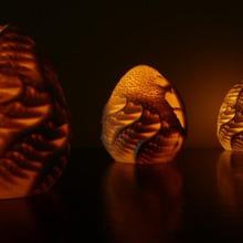 infernale uovo giardino fantasia luce puntello rpg tealight 3d print model - Mito3D