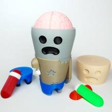 mix men zombie giocattoli Giochi figurine giocattolo carattere Scott mescolare Figura modulabile vero 3d print model - Mito3D