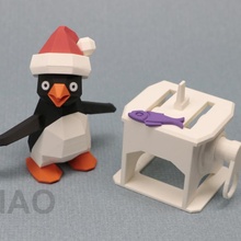 caminando pingüino autómatas juguetes juegos Navidad regalo encantador 3d print model - Mito3D