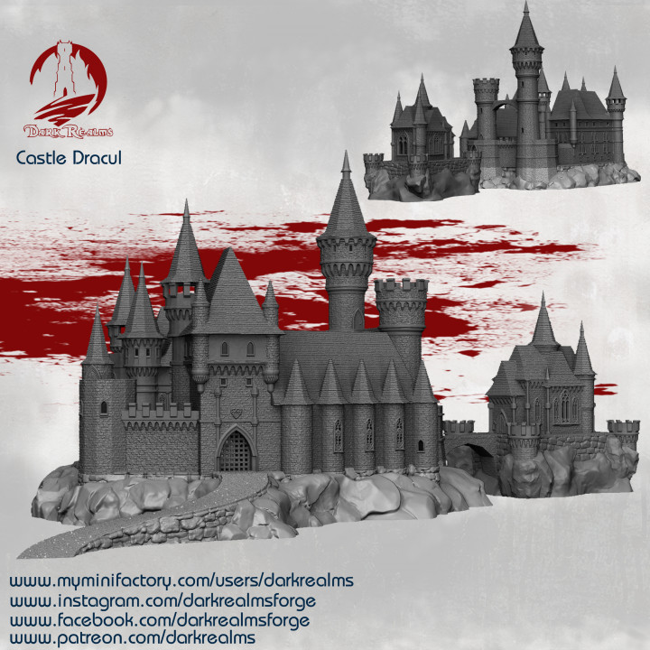 Schloss Teufel Spielzeuge Spiele Gebäude Terrain Vampir Dracula dnd strahd 3D print model - Mito3D