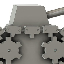 tank temalı mekanik saat Bahçe 3d print model - Mito3D
