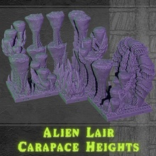 alien lair carapace heights toys & games modular terrain predator zerg dungeon tiles bugs openlock xenomorph tileset ripley xeno zeno dragonbite dragonlock tyranid dungeonlock 3d print model - Mito3D