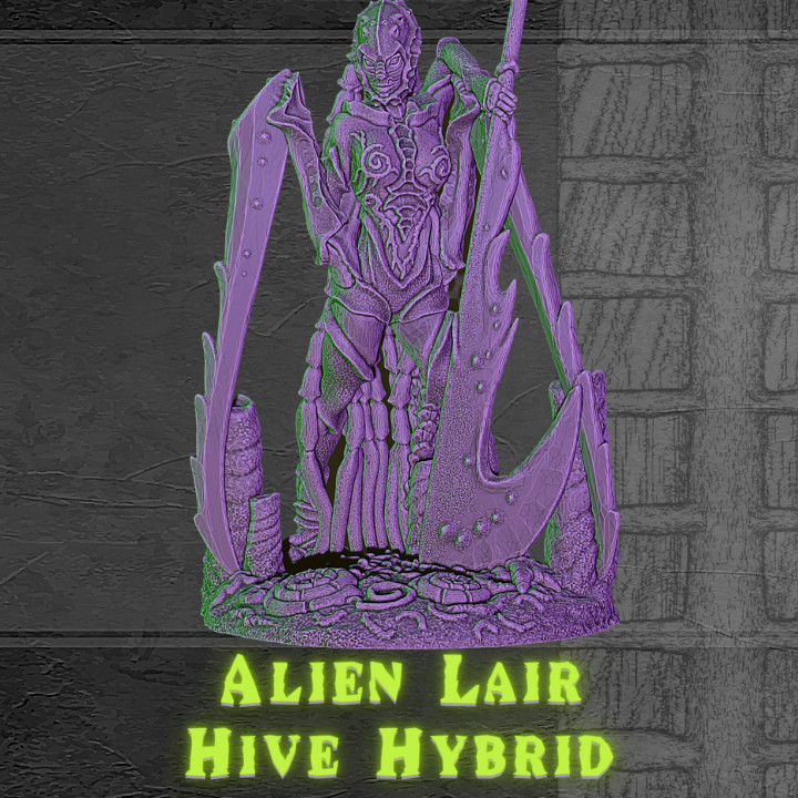 alien lair hive hybrid toys & games boss bug queen miniature organic zerg 3D print model - Mito3D