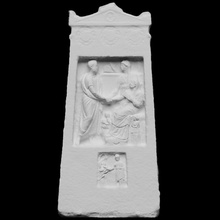 funerary stela hieroklea scan louvre 3dprintable 3d print model - Mito3D