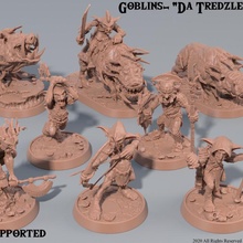 goblins da tredzle complete pack toys & games dragons dungeons mini rpg minis supports wargame dnd supported datredzle 3d print model - Mito3D
