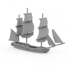 32 guns frigate store ship wars wargame battleship fireandsails shipoftheline navalbattle navalwargame ageofsail 3d print model - Mito3D