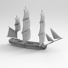 80 armas Embarcacion línea guerras juego guerra batalla paño naval años vela 3d print model - Mito3D