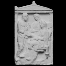ateniense funerária monumentos Varredura louvre monumento 3dprintable atehns 3d print model - Mito3D